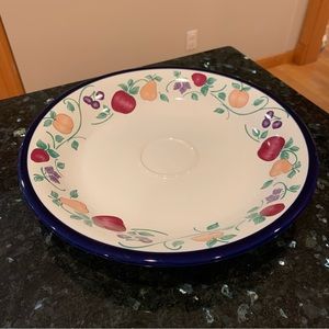 Princess House Orchard Medley Chip & Dip Platter Serving Plate EUC